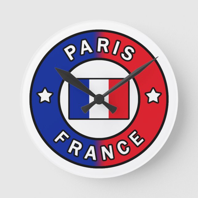 Paris Frankrike Rund Klocka (Framsida)