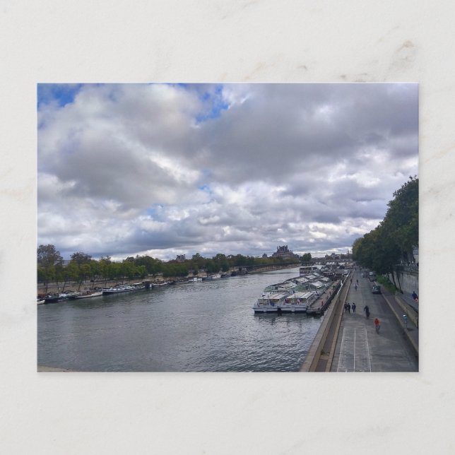 Paris. Frankrike. Seine River Vykort (Framsida)