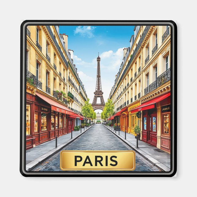 🧲 Paris Frankrike Semesterpresent Från Din Resa Magnet (Framsidan)