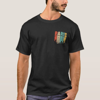 Paris Frankrike Silhuett Konst T Shirt