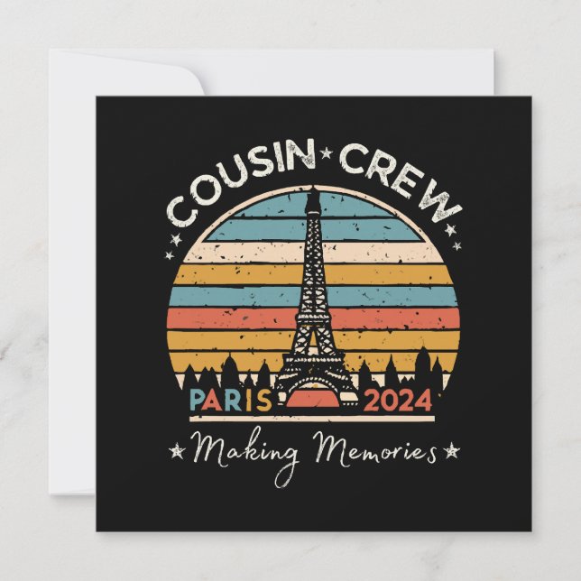 Paris Frankrike Skapar Minnen 2024 Inbjudningar (Framsida)