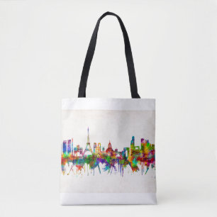 Paris Frankrike Skyline Tygkasse