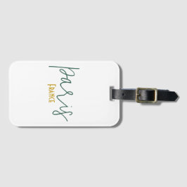 Paris, Frankrike Souvenir Bagagelapp