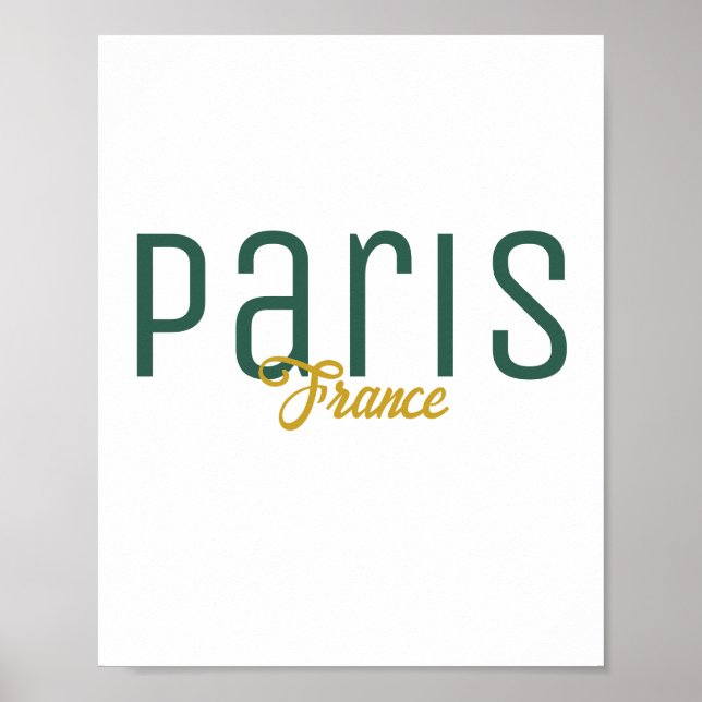 Paris, Frankrike souvenir Poster (Framsidan)
