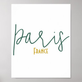 Paris, Frankrike souvenir Poster