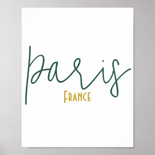 Paris, Frankrike souvenir Poster (Framsidan)
