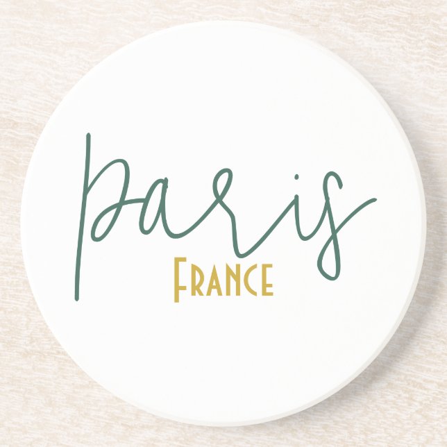 Paris, Frankrike Souvenir Sandstensunderlägg Underlägg (Framsidan)