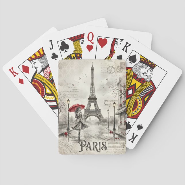 Paris Frankrike Spelkort (Baksidan)