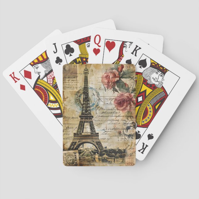 Paris Frankrike Spelkort (Baksidan)