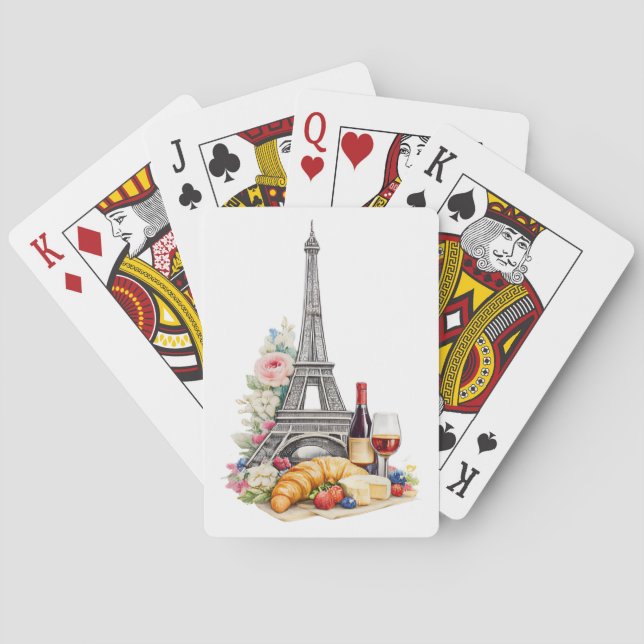 Paris Frankrike Spelkort (Baksidan)
