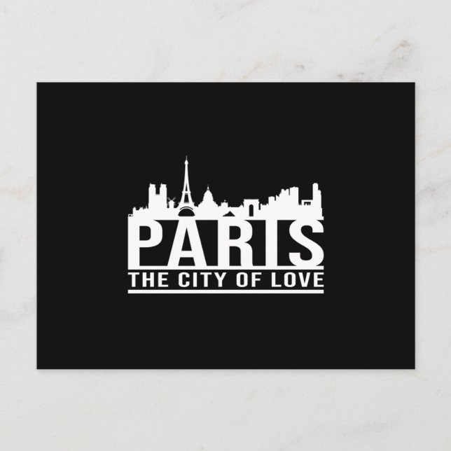 Paris Frankrike Stad Stadssiluett Roligt Present Vykort (Framsida)