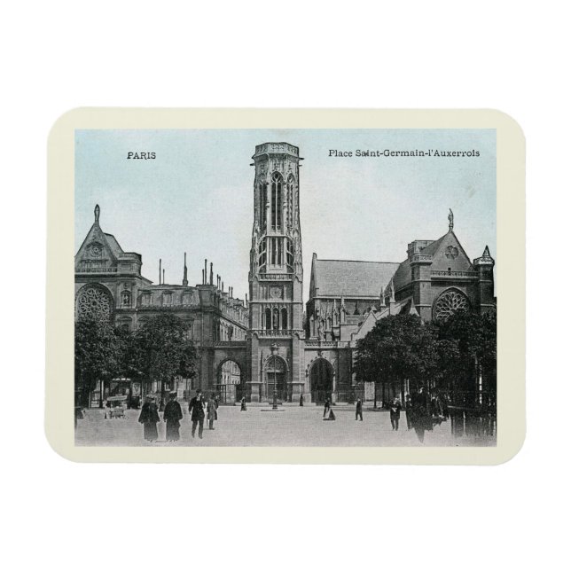 Paris Frankrike, Ställe St Germain l'Auxerrots Vin Magnet (Horisontell)