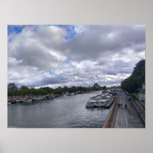 Paris. Frankrike. Svinfloden Poster