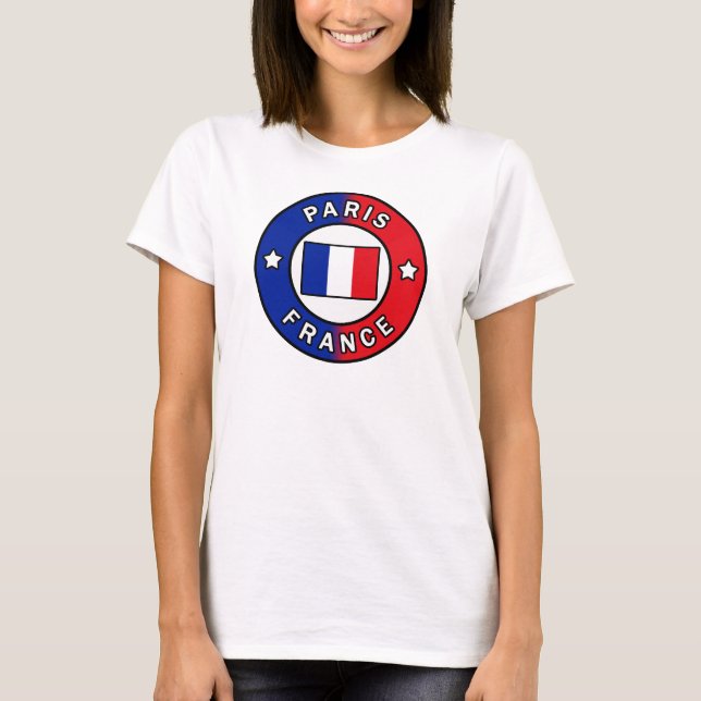 Paris Frankrike T Shirt (Framsida)