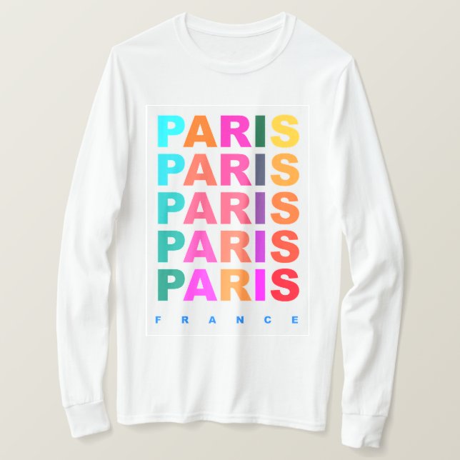 Paris Frankrike T Shirt (Design framsida)