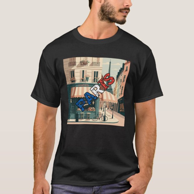 Paris Frankrike T Shirt (Framsida)