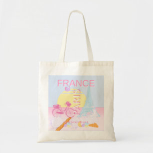 Paris, Frankrike, Travel Art, Preppy, Blue Tygkasse