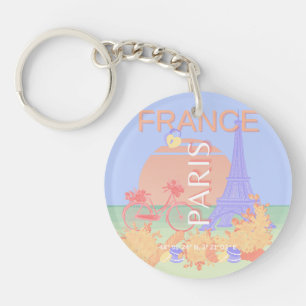 Paris, Frankrike, Travel Art, Preppy, Pastel, Blue