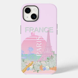 Paris, Frankrike, Travel Art, Preppy, Pastel, Rosa