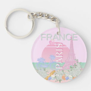 Paris, Frankrike, Travel Art, Preppy, Pastel, Rosa
