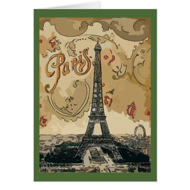 Paris, Frankrike Travel Card Hälsningskort (Framsidan)