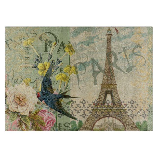 Paris Frankrike Travel Vintage Antique Art Paintin (Framsidan)