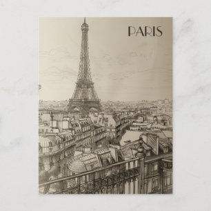 Paris Frankrike Travel Vykort