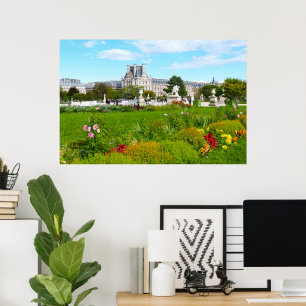 Paris. Frankrike. Tuilries Garden. Louvre Poster