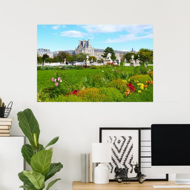 Paris. Frankrike. Tuilries Garden. Louvre Poster (Hemmakontoret)