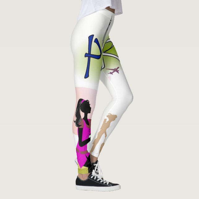 Paris Frankrike Vacation Leggings (Höger)