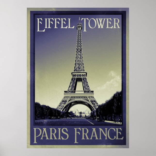 paris frankrike vintage affisch (Framsidan)