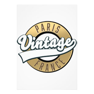 Paris Frankrike vintage logotyp Fototryck