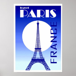 Paris, Frankrike vintage reseinlägg Poster