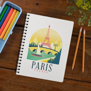 Paris Frankrike Vintage resor Anteckningsbok