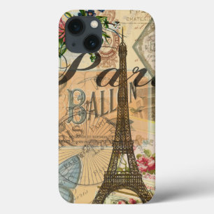 Paris Frankrike Vintage resor Colorful Artwork