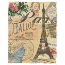 Paris Frankrike Vintage resor Colorful Artwork