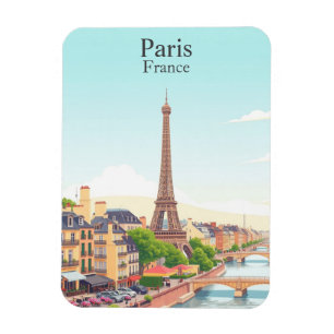 Paris, Frankrike Vintage resor Eiffel Torn Magnet