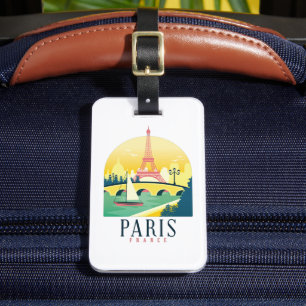 Paris Frankrike Vintage resor Resa till Paris Bagagebricka