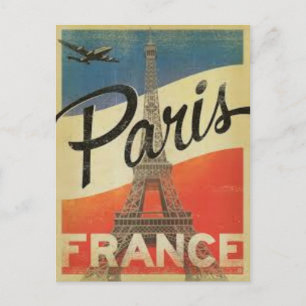 Paris Frankrike Vintage Vykort