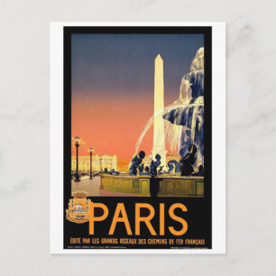 Paris Frankrike Vintage Vykort