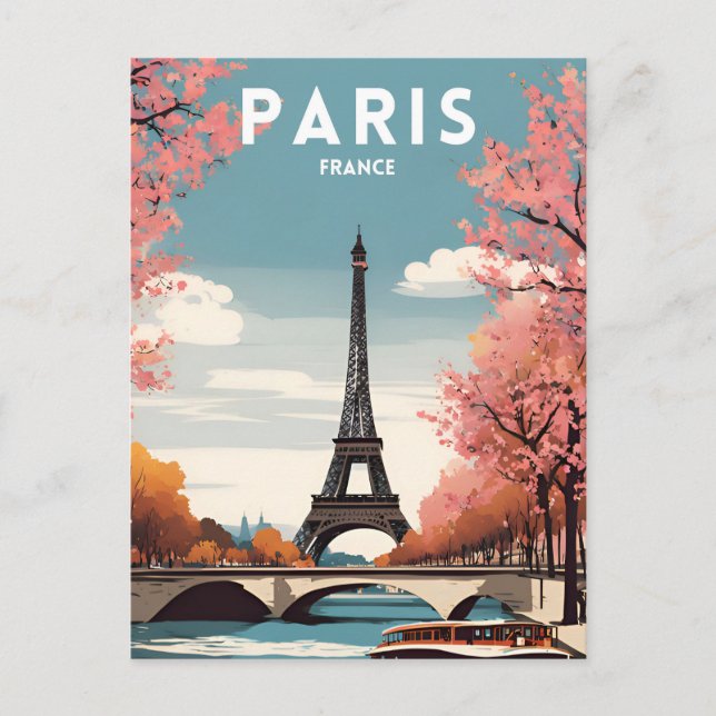 Paris Frankrike Vykort (Framsida)