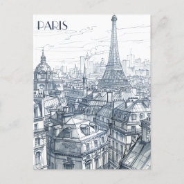 Paris Frankrike Vykort