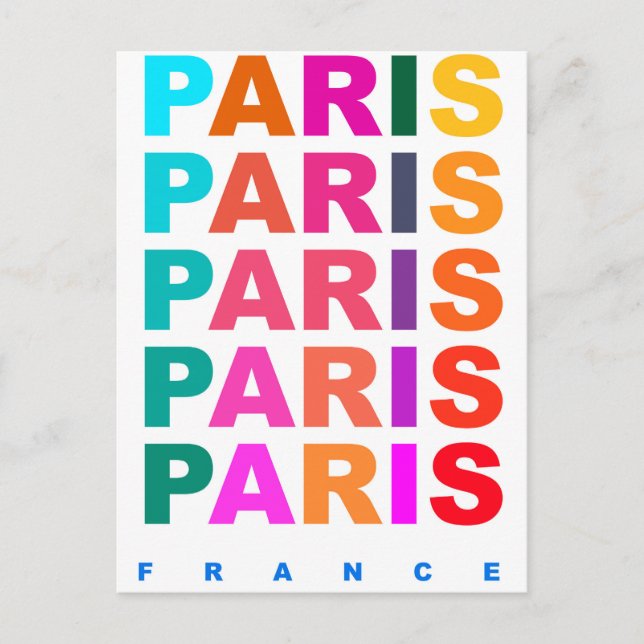 Paris Frankrike Vykort (Framsida)