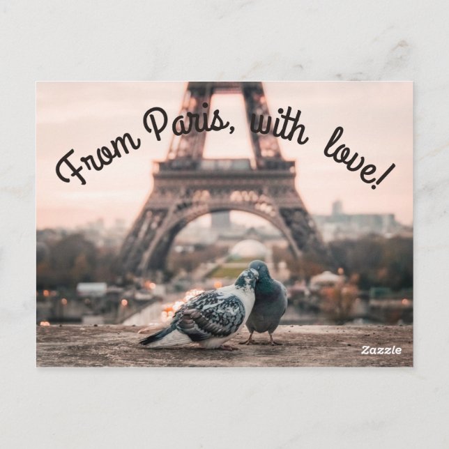 Paris, Frankrike vykort (Baksida)
