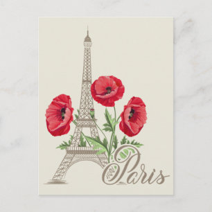 Paris Frankrike vykort