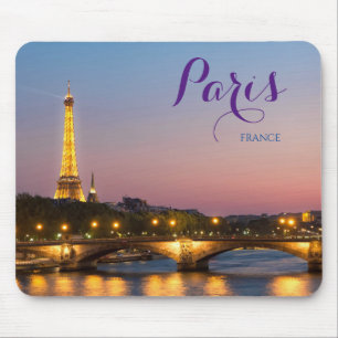 Paris Frankrike vykort Eiffel Torn Mouse Pad Gift Musmatta