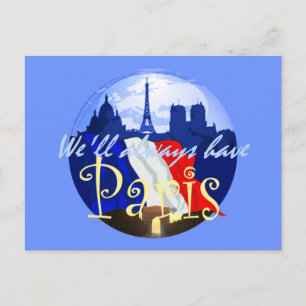 PARIS Frankrike-vykort Vykort