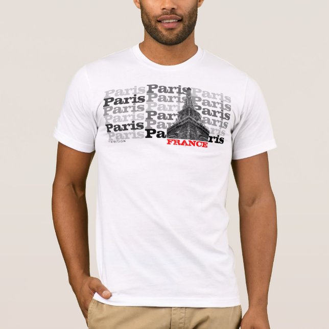Paris frankrikeEiffel T-tröja T Shirt (Framsida)