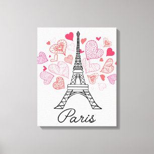 Paris frankrikekärlek canvastryck
