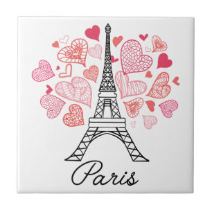 Paris frankrikekärlek kakelplatta